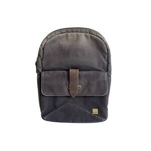 Knomo Balham Bude Laptop Backpack 15 Inch Zip Top Leather Canvas Brown